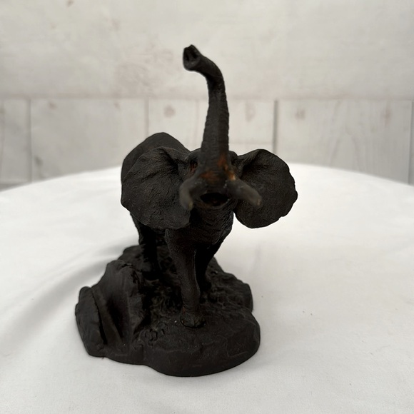 Vintage Cast Iron Elephant Business Card Holder Pachyderm - Picture 2 of 9